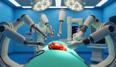Illustration de la première transplantation cardiaque robotisée sans ouverture thoracique. Image réalisée par IA.