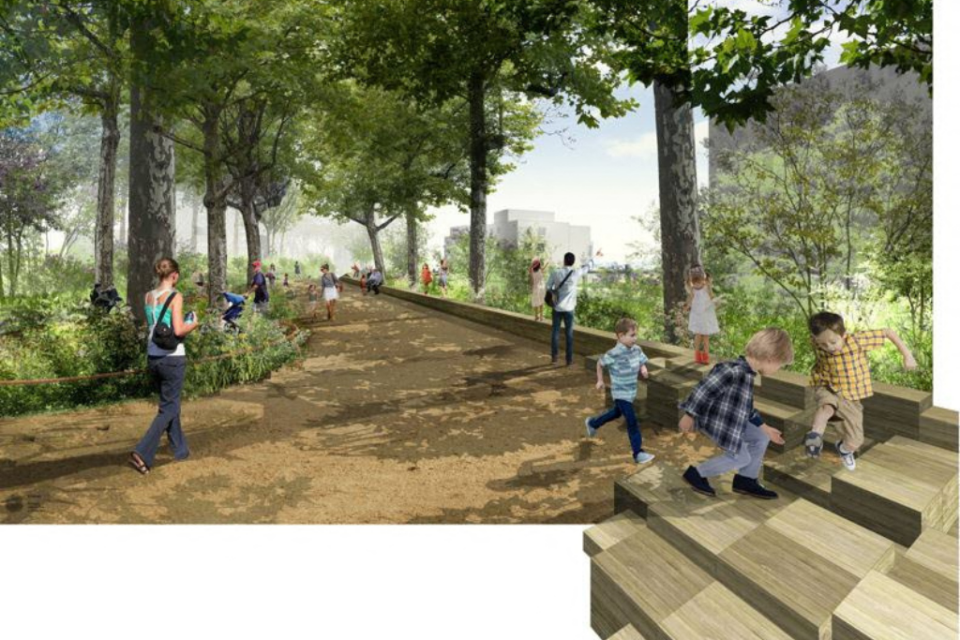 La vue du réaménagement de la place Abbé-Larue, en 