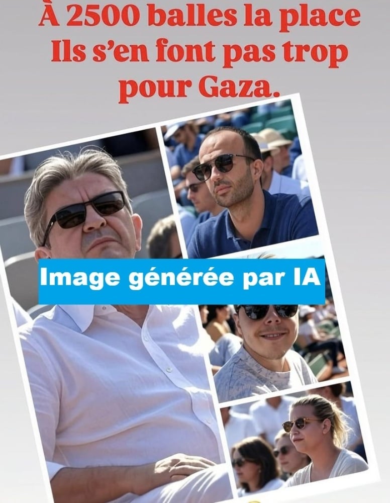 Mélenchon et Bompard pris à revers par une fake news via IA