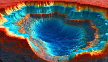 Illustration de la découverte d'un océan caché à 400 kilomètres sous la surface terrestre. Image réalisée par IA.
