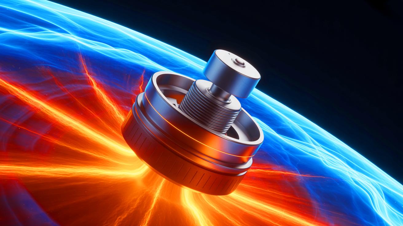 Illustration de la génération d'énergie à partir de la rotation de la Terre. Image réalisée par IA.