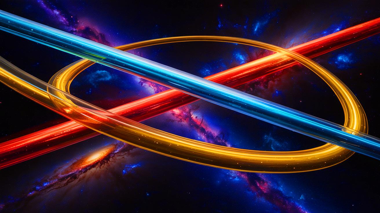 Illustration de la théorie proposant un univers fondé sur trois dimensions temporelles. Image réalisée par IA.