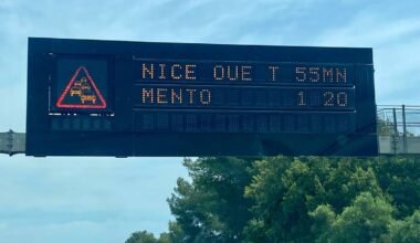 Circulation très compliquée sur l'autoroute A8 avec 14 kilomètres de bouchon sur la Côte d'Azur