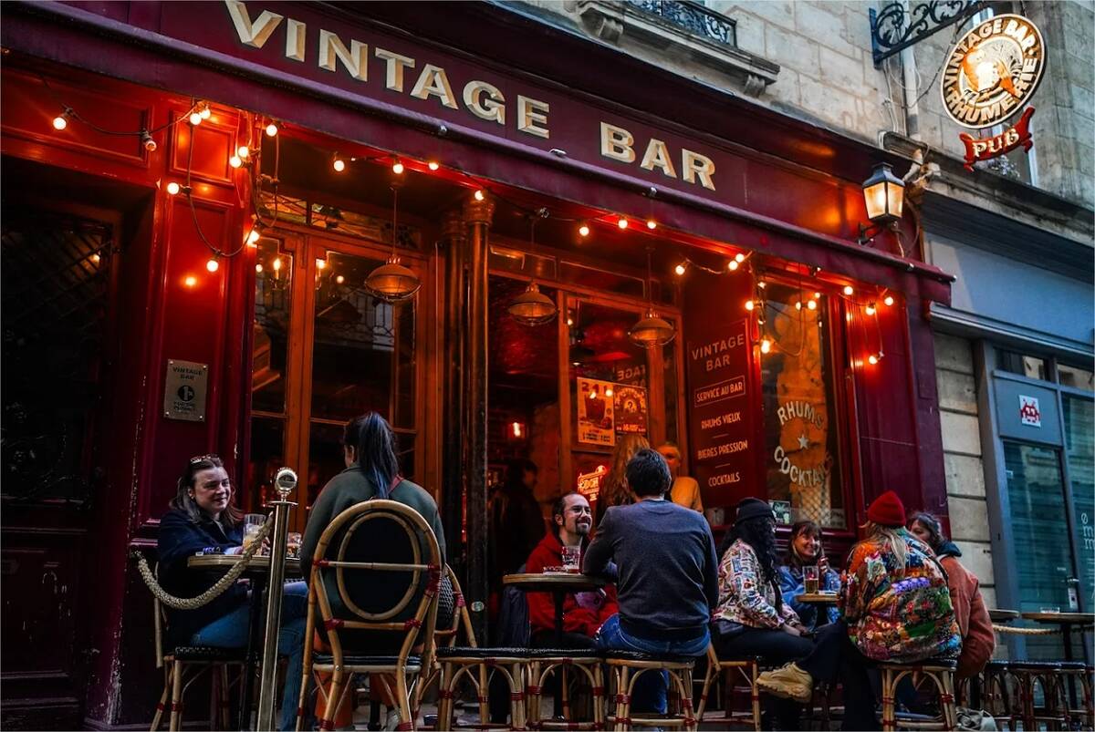 Terrasse du Vintage Café à Bordeaux