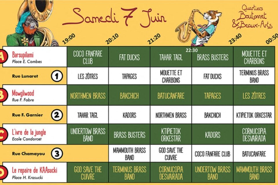 Les fanfares vont se partager plusieurs scènes ce samedi entre les Beaux-Arts et Boutonnet