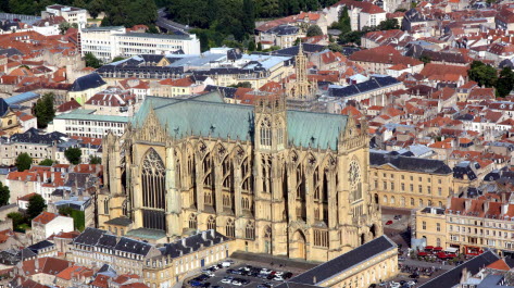 Vue sur le centre ville de Metz et la cathédrale Photo Anthony Picore