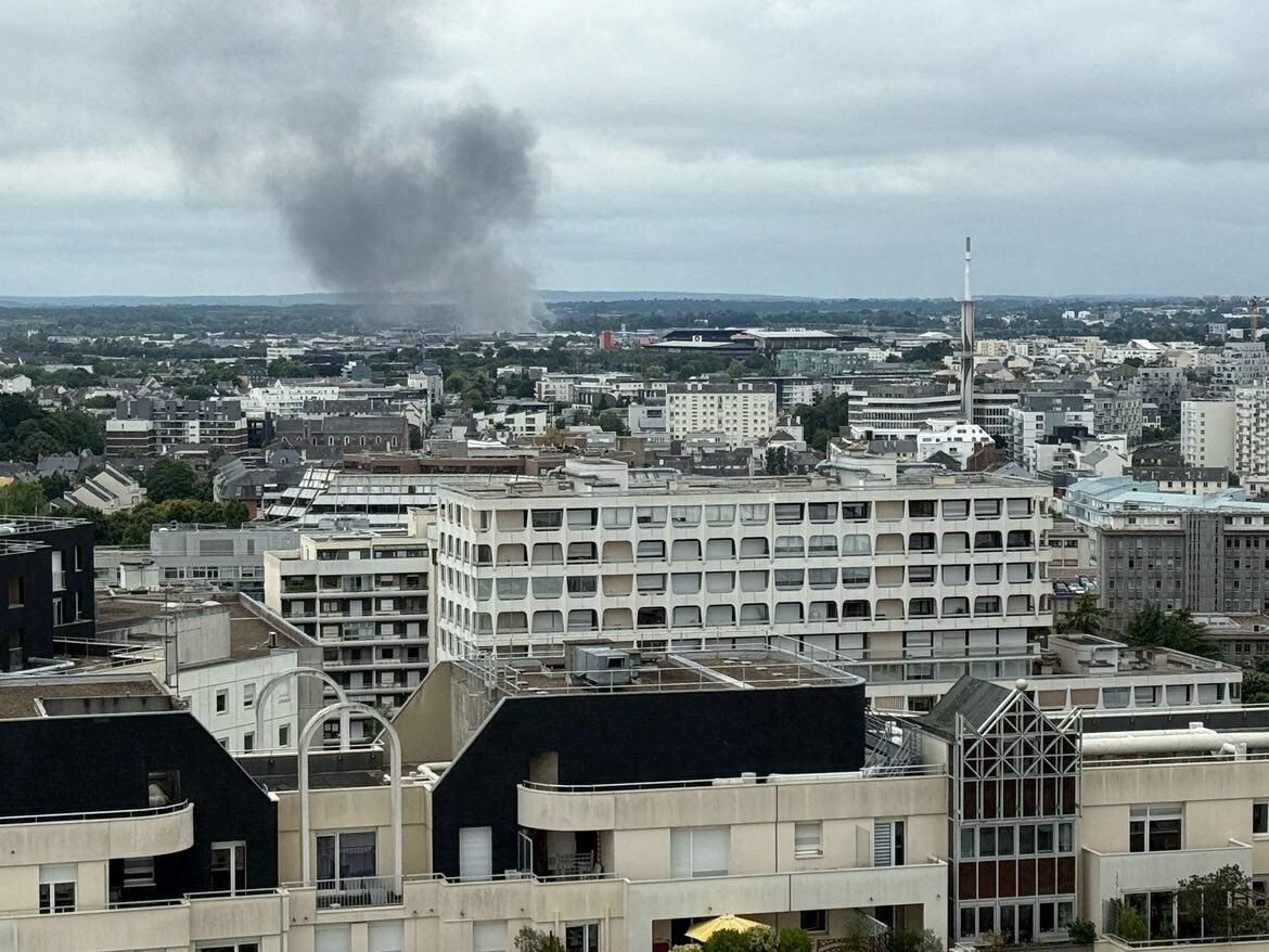 De la fumée visible à l'ouest de Rennes : les pompiers en intervention