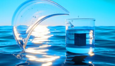 Illustration de la transformation de l'eau de mer en eau douce grâce à un aérogel solaire. Image réalisée par IA.