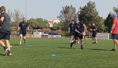 Sous un soleil de plomb, les joueurs de l’ASBH reprennent l’entraînement à Raoul-Barrière