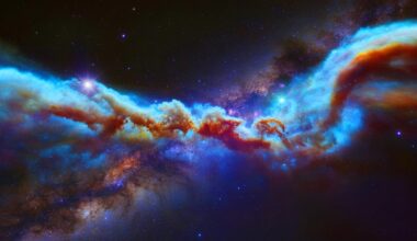 Illustration de la découverte d'un nuage moléculaire géant dans la Voie lactée. Image réalisée par IA.