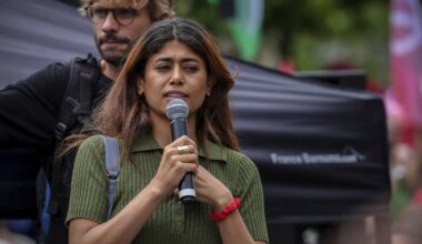 Rima Hassan détourne la célèbre peinture avec… un drapeau palestinien