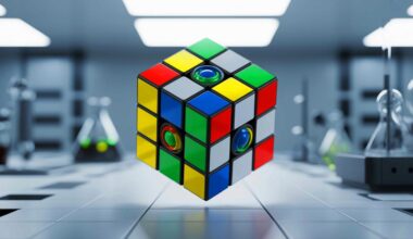 Illustration de la conception d'un Rubik's Cube quantique, générée par intelligence artificielle.