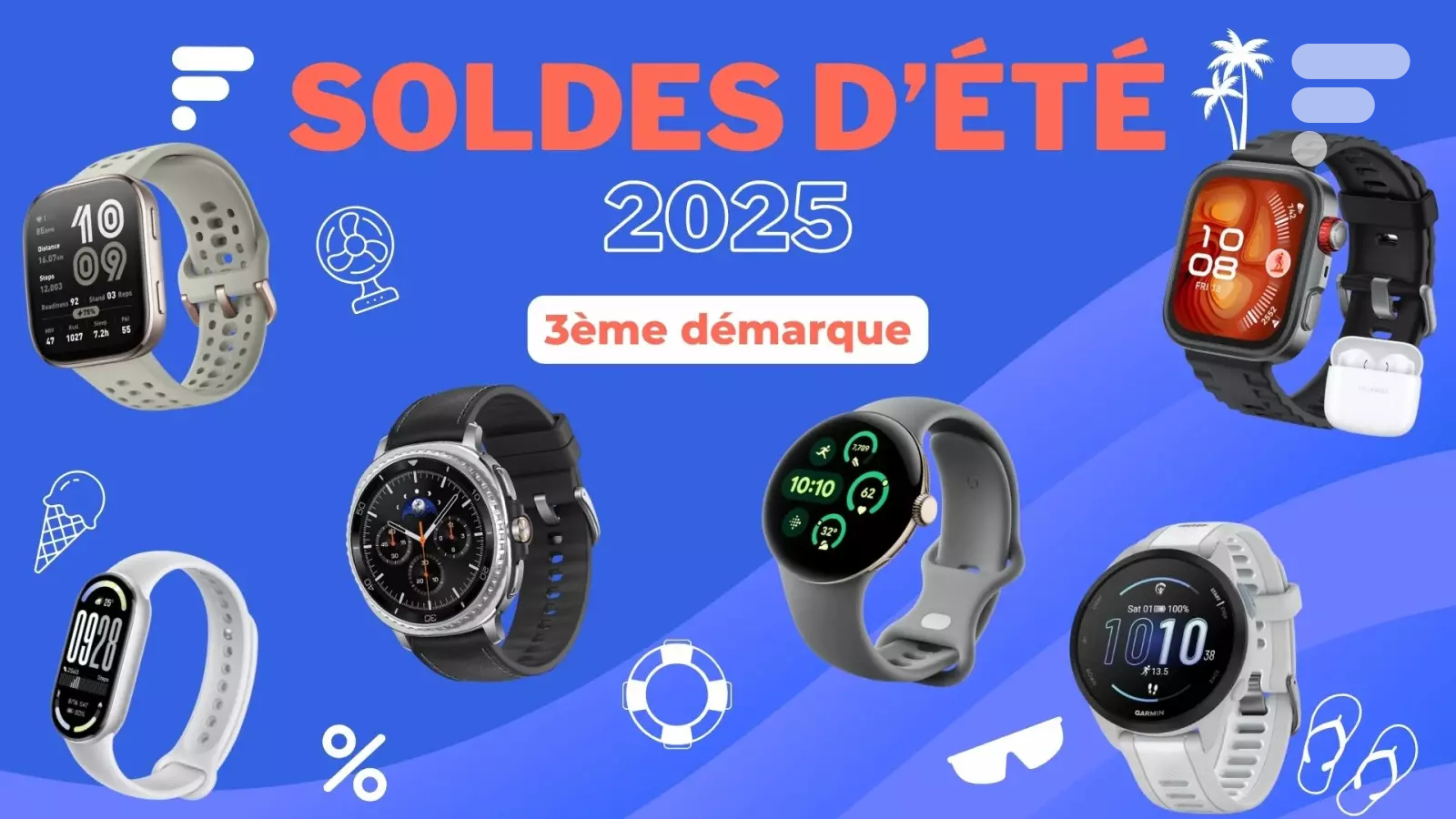 Voici les 6 offres immanquables côté smartwatch et bracelet connecté à la 3e démarque des soldes