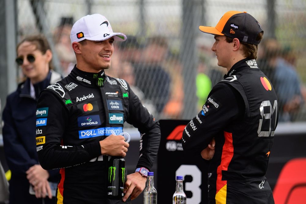 Lando Norris et Oscar Piastri après le GP de Grande-Bretagne.
