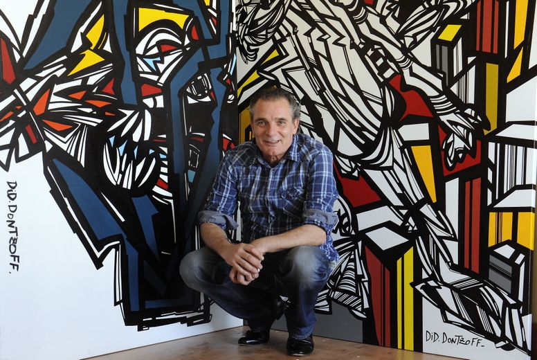 Did Dontzoff dans son atelier à Toulouse.