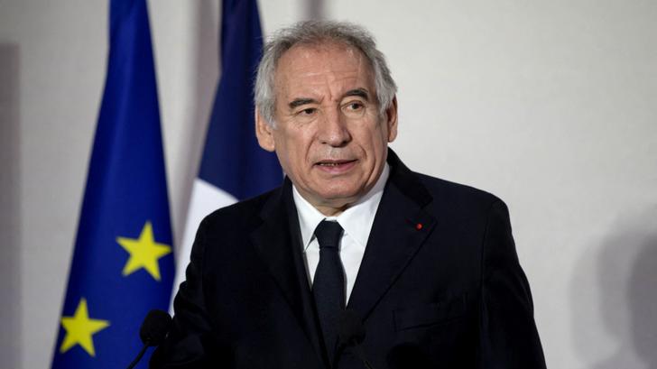 François Bayrou lors d’une conférence de presse à Puycapel dans le Cantal au mois d’avril (Photo by Ed JONES / AFP)