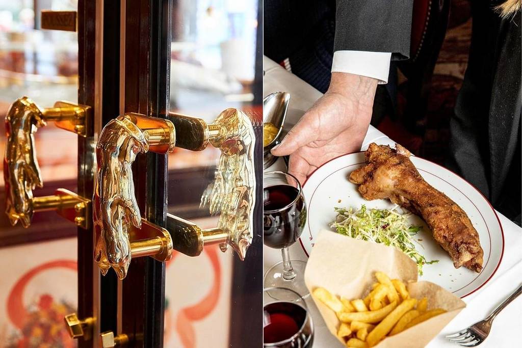 Brasserie parisienne typique Au Pied de Cochon Paris quartier des Halles service