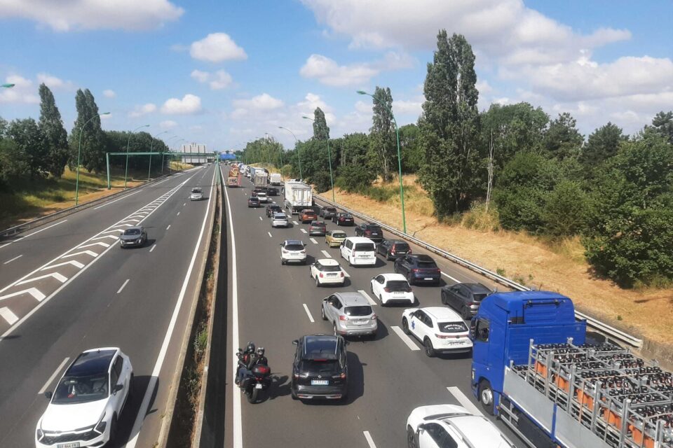 Des embouteillages en amont de l'accident sur l'A68, dans le sens Albi-Toulouse.