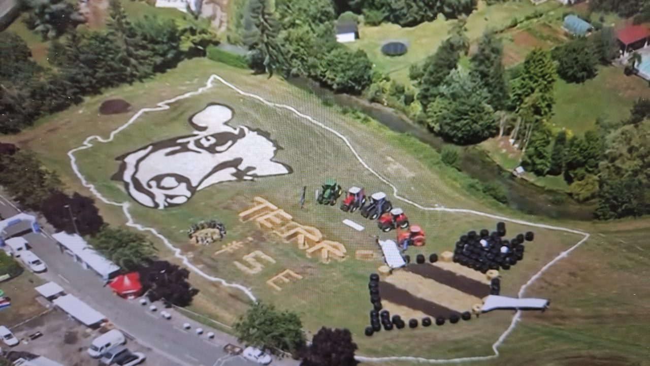 Pour le Tour de France, deux magnifiques fresques géantes filmées dans les champs de l'Oise