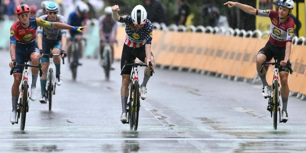 Tour de France: l'Américain Quinn Simmons demande sa compagne en mariage sur les Champs-Elysées