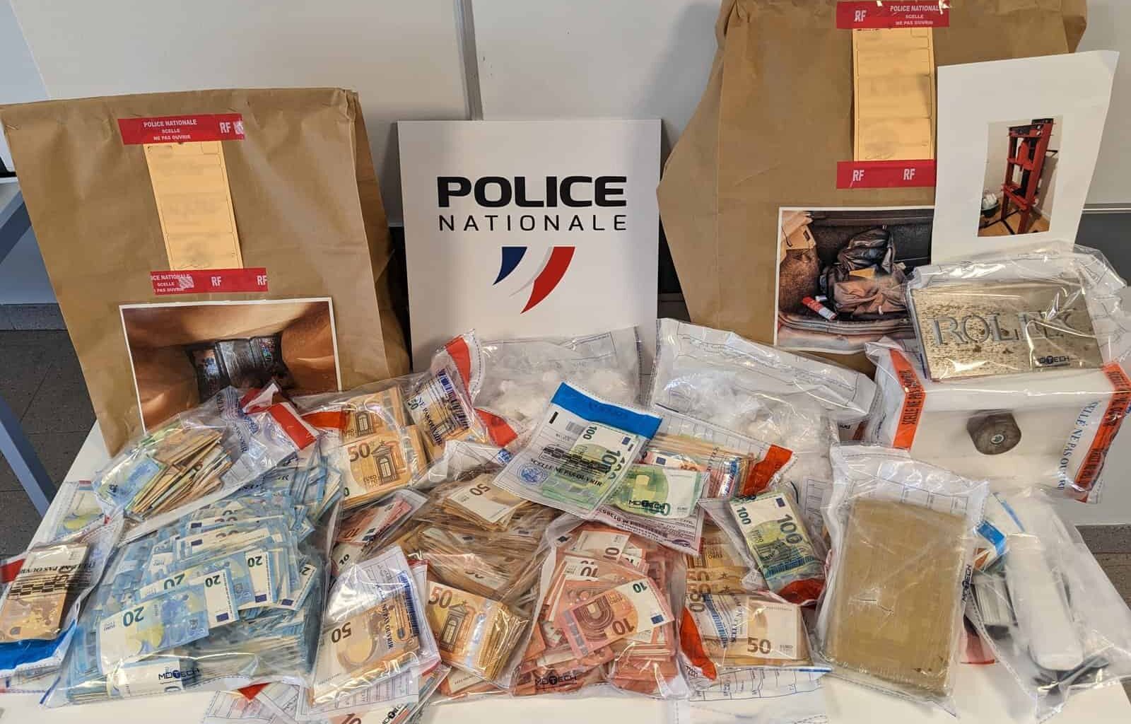 6,8 kg de cocaïne et 137 000 € saisis lors du démantèlement d'un trafic de drogue