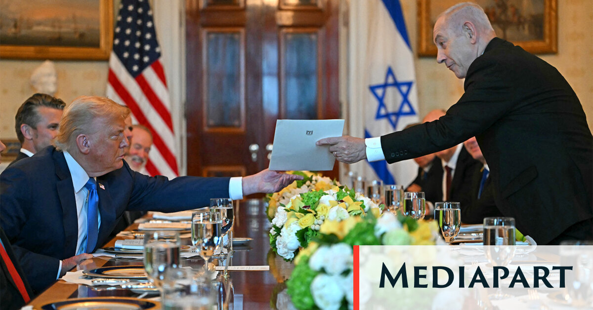 À Washington, Nétanyahou propose à nouveau de vider Gaza des Palestiniens - Mediapart
