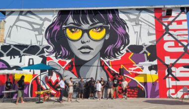 Une fresque graffiti imaginée par l’Espace jeune et un collectif de graffeurs d’Agen inaugurée à Marmande