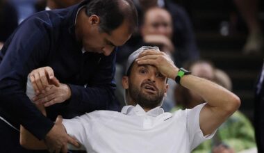 mené deux sets à zéro, Sinner profite de l’abandon déchirant de Dimitrov pour rejoindre les quarts