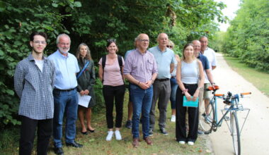une liaison vélo et piétonne aménagée entre deux communes