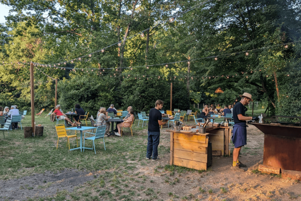 Cuisine au braséro.