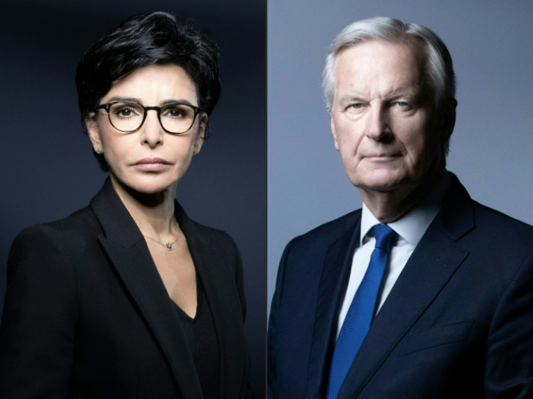 La ministre de la Culture Rachida Dati le 25 novembre 2019, et l'ex-Premier ministre Michel Barnier le 11 mai 2021  ( AFP / JOEL SAGET )