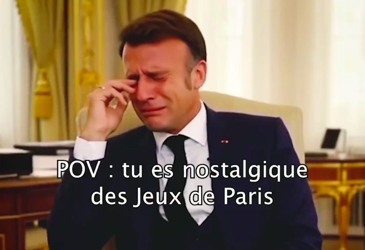 en vidéo, Emmanuel Macron pleure le temps béni des Jeux