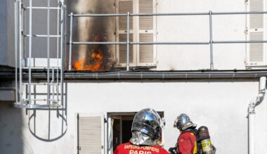 quatre personnes prisonnières des flammes sauvées par les pompiers