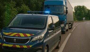 les gendarmes interceptent un dangereux camion sur l'autoroute