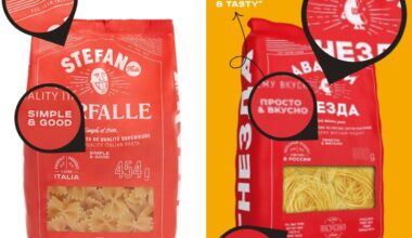 L’emballage des pâtes Stefano plagié en Russie