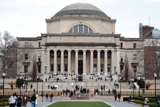 Sur le campus de l’université Columbia, à New York, le 14 avril 2025.