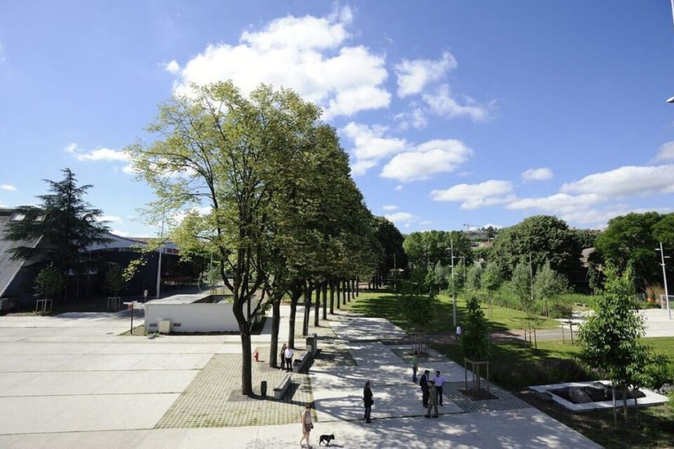Le parc François-Mitterrand à Saint-Etienne.