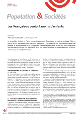 Les Français·es veulent moins d’enfants - Population et Sociétés - Ined éditions - Ined