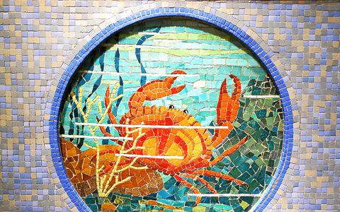 Isidore Odorico avait réalisé un crabe en décoration de l’ancienne poissonnerie.