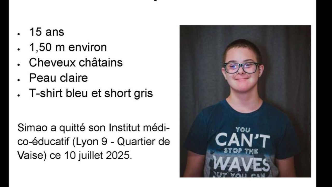 Un avis de recherche lancé après la disparition d’un jeune porteur de trisomie à Lyon