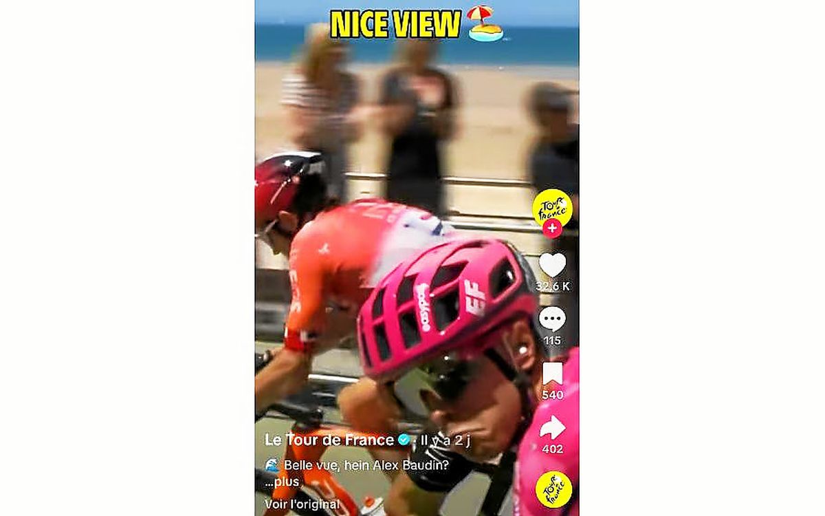 Un coureur du Tour de France scotché par la vue mer au Val-André, la vidéo affole les compteurs des réseaux sociaux