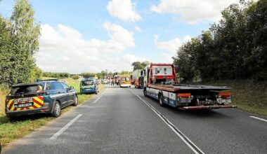 Un camion couché sur la route bloque la circulation en Ille-et-Vilaine