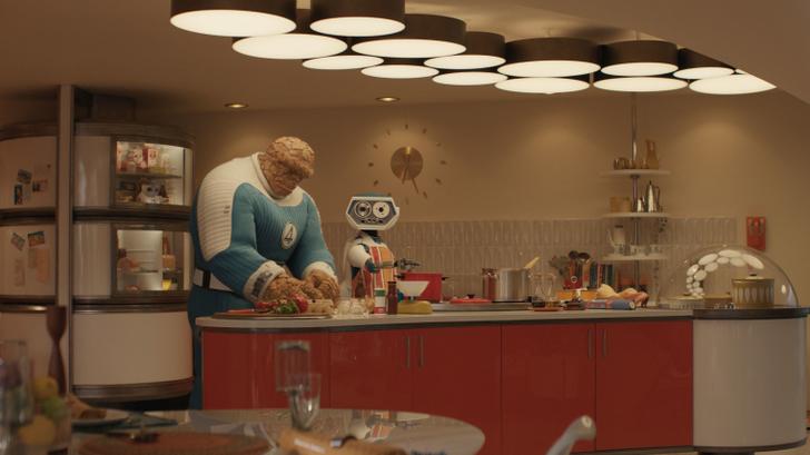 L’immense appartement rétrofuturiste des Quatre Fantastiques est une ode à la décoration des années 60.