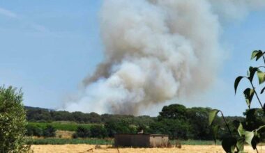 incendie à Fabrègues, la circulation coupée dans les deux sens entre Montpellier et Sète