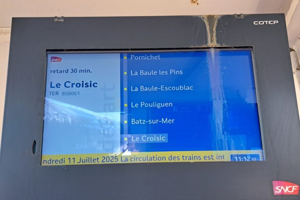 panneau retard train Le Croisic