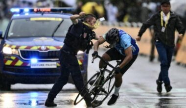 TDF. Tour de France - Un homme à vélo intercepté juste avant l’arrivée de la 17e étape