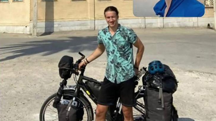 Cette capture d’écran tirée d’un post du 24 juin 2025 sur Instagram montre Lennart Monterlos, disparu depuis le 16 juin 2025, alors qu’il se déplaçait à vélo en Iran.