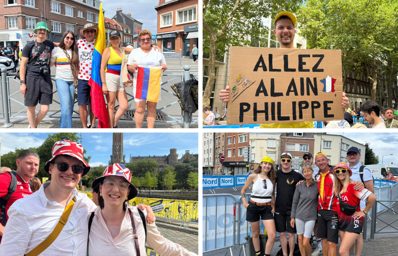 Des passionnés de vélo venus de plus ou moins loin pour vivre le départ du Tour de France à Lille