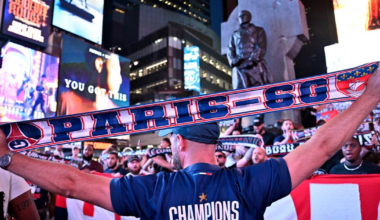 en vidéo, la démonstration de force du Collectif Ultras Paris à Times Square
