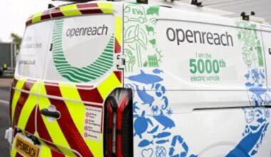 Openreach, premier opérateur de flotte au Royaume-Uni, atteint le cap des 5 000 fourgonnettes électriques